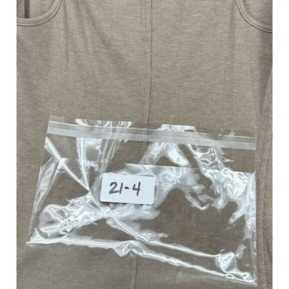 Free People Intimately Ribbed Jersey Henley Tank With Snaps Taupe Womens Small - Picture 11 of 11